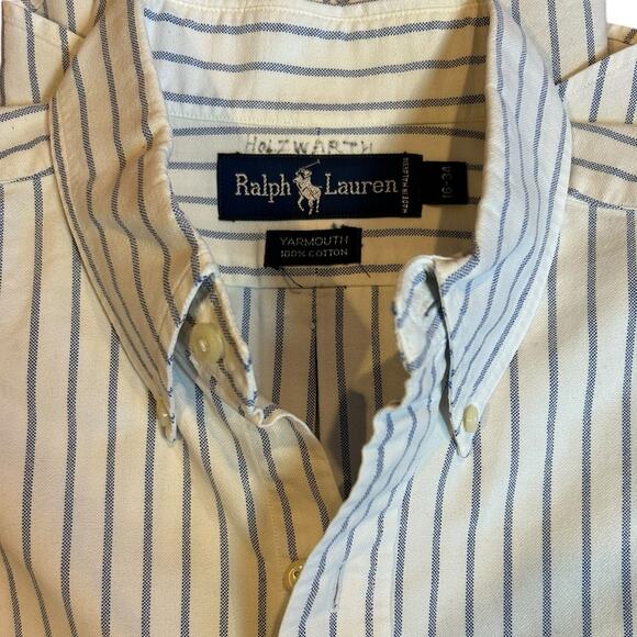 RALPH LAUREN Bundle of 2 White Button Down Yarmouth Relaxed Men's 16.5 34/35 - Picture 3 of 12